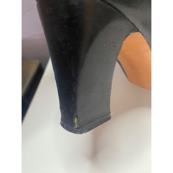 Vintage Amano Bootier Women's Black Leather Knee-High Go Go Boots With Heels - Picture 7 of 13